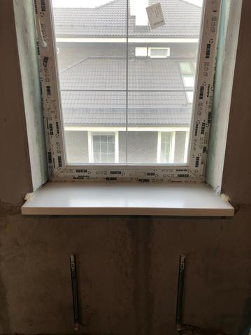 Подоконник прямой из искусственного камня Staron BW010 Bright White 