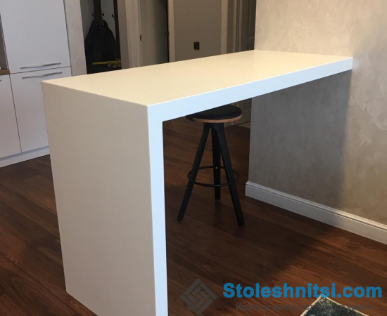 Столешница с глянцевой поверхностью из камня Staron SP011 Pearl